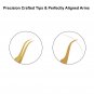 Golden Titanium Coated Tweezers with Golden Double Tweezer Magnetic Pouch