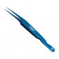 6PCS Complete Blue Titanium Coated Volume Tweezers