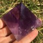 164g Large Natural beautiful Amethyst Quartz Crystal Pyramid Healing #ZH38