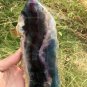 618g RARE HUGE NATURAL Blue Fluorite Quartz Crystal point Healing  Y4