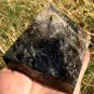 989g Large Natural beautiful tourmaline Quartz Crystal Pyramid Healing #ZH35