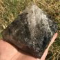 989g Large Natural beautiful tourmaline Quartz Crystal Pyramid Healing #ZH35