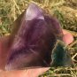524g Large Natural beautiful fluorite Quartz Crystal Pyramid Healing #ZH46