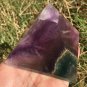 524g Large Natural beautiful fluorite Quartz Crystal Pyramid Healing #ZH46
