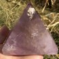 846g Large Natural beautiful Amethyst Quartz Crystal Pyramid Healing  #ZH37