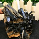 216g Natural beautiful smoky black quartz cluster crystal specimen healing JCHL4