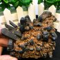 216g Natural beautiful smoky black quartz cluster crystal specimen healing JCHL4