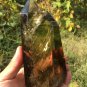TOP!! Large Natural transparent double-headed citrine crystal quartz tower 730g