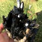 1123g Natural beautiful smoky black quartz cluster crystal specimen healing JQ55