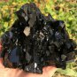 403g Natural smoky black  quartz cluster crystal specimen healing #JQ66