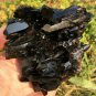 403g Natural smoky black  quartz cluster crystal specimen healing #JQ66