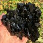 403g Natural smoky black  quartz cluster crystal specimen healing #JQ66