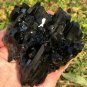 403g Natural smoky black  quartz cluster crystal specimen healing #JQ66