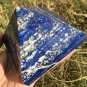 1287g Large Natural beautiful lazurite Quartz Crystal Pyramid Healing #ZH36