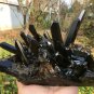 2581g Natural smoky black quartz cluster crystal specimen healing #JQ67