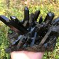 2581g Natural smoky black quartz cluster crystal specimen healing #JQ67