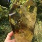 TOP!! Large Natural transparent double-headed citrine crystal quartz tower 1038g