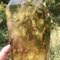 TOP!! Large Natural transparent double-headed citrine crystal quartz tower 1038g