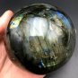794g Natural beautiful Labradorite ball Crystal Polished From Madagascar LQ8