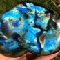 964g Natural Labradorite Love heart Crystal Rough Polished From Madagascar LC18