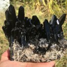 1297g Natural smoky black  quartz cluster crystal specimen healing JQ18