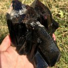837g Natural smoky black  quartz cluster crystal specimen healing JC9