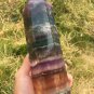 1489g RARE HUGE NATURAL Blue Fluorite Quartz Crystal point Healing Y2