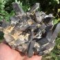 1146g Natural beautiful smoky black quartz cluster crystal specimen healing HJ9