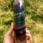 963g RARE HUGE NATURAL Blue Fluorite Quartz Crystal point Healing Y1