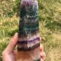 963g RARE HUGE NATURAL Blue Fluorite Quartz Crystal point Healing Y1