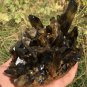 1119g Natural smoky black quartz cluster crystal specimen healing JQ12