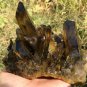 1119g Natural smoky black quartz cluster crystal specimen healing JQ12