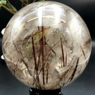 Large Rare Transparent brown Tourmaline Rutilated Crystal Quartz Ball/sphere