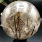 Large Rare Transparent brown Tourmaline Rutilated Crystal Quartz Ball/sphere