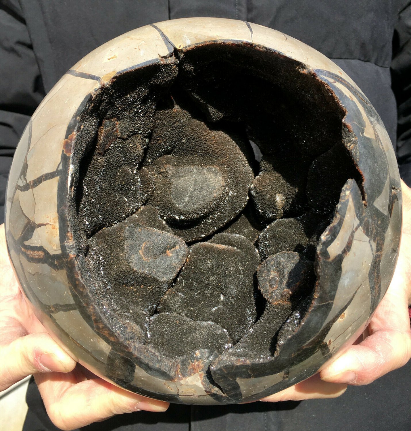 6950g Natural dragon septarian geode quartz Ball  cluster crystal healing