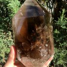Rare double head Clear Rainbow Smoky Crystal Quartz Point/Clear Crystal Tower