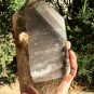 Rare double head Clear Rainbow Smoky Crystal Quartz Point/Clear Crystal Tower