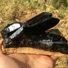 767g Natural smoky black quartz cluster crystal specimen healing JQ25