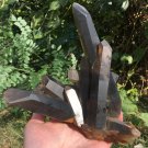 922g Natural beautiful smoky black quartz cluster crystal specimen healing HJ4