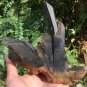 922g Natural beautiful smoky black quartz cluster crystal specimen healing HJ4