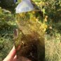TOP!! Large Natural transparent double-headed citrine crystal quartz tower 1039g