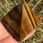 586g Large Natural beautiful tiger's-eye Quartz Crystal Pyramid Healing  #ZH47