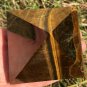 586g Large Natural beautiful tiger's-eye Quartz Crystal Pyramid Healing  #ZH47