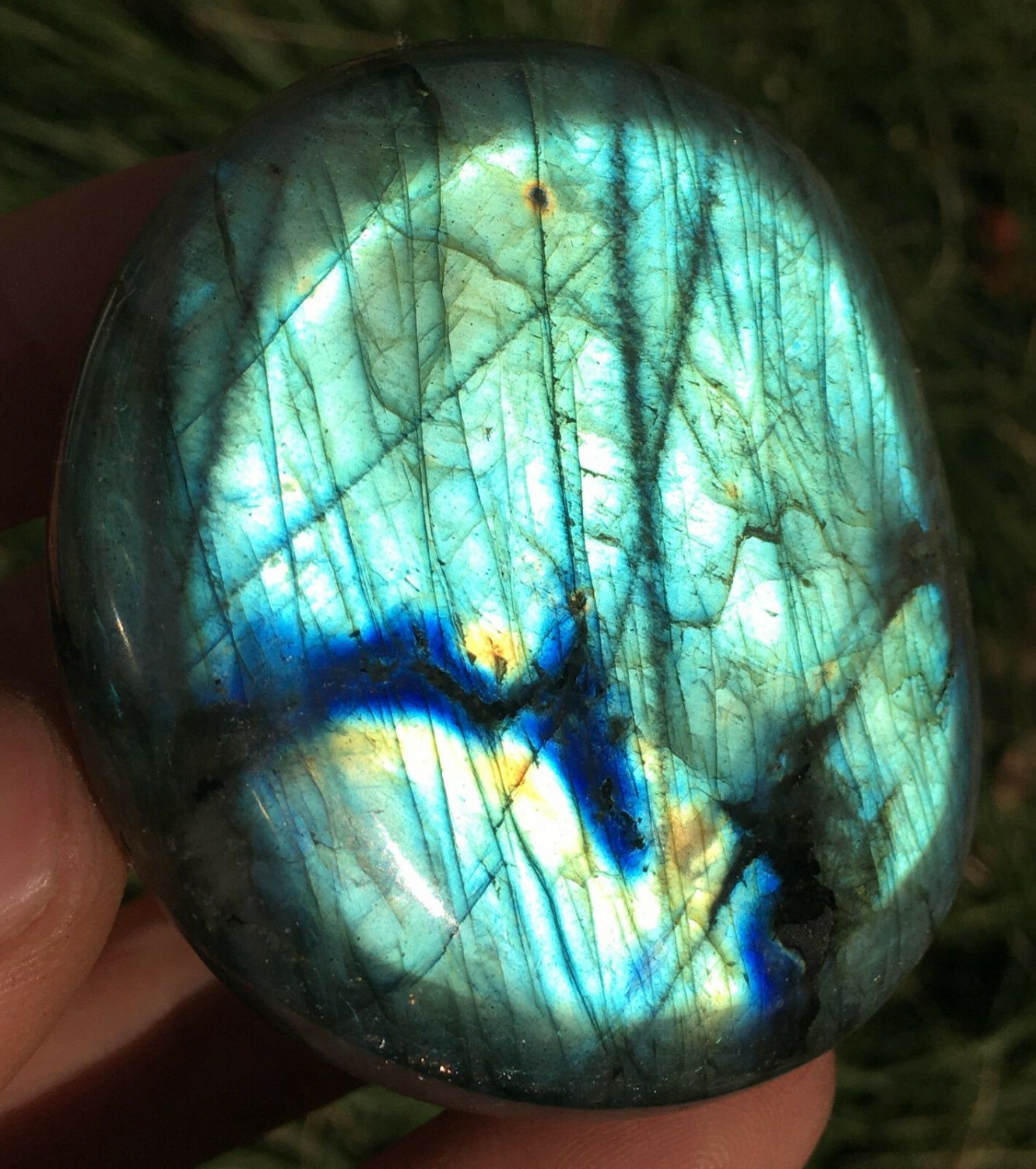 125g Natural Labradorite Crystal Rough Polished From Madagascar  LC26
