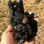 679g Natural  smoky black quartz cluster crystal specimen healing JQ32