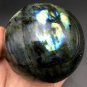 768g Natural beautiful Labradorite ball Crystal Polished From Madagascar LQ12