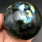 768g Natural beautiful Labradorite ball Crystal Polished From Madagascar LQ12