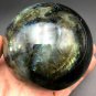 768g Natural beautiful Labradorite ball Crystal Polished From Madagascar LQ12
