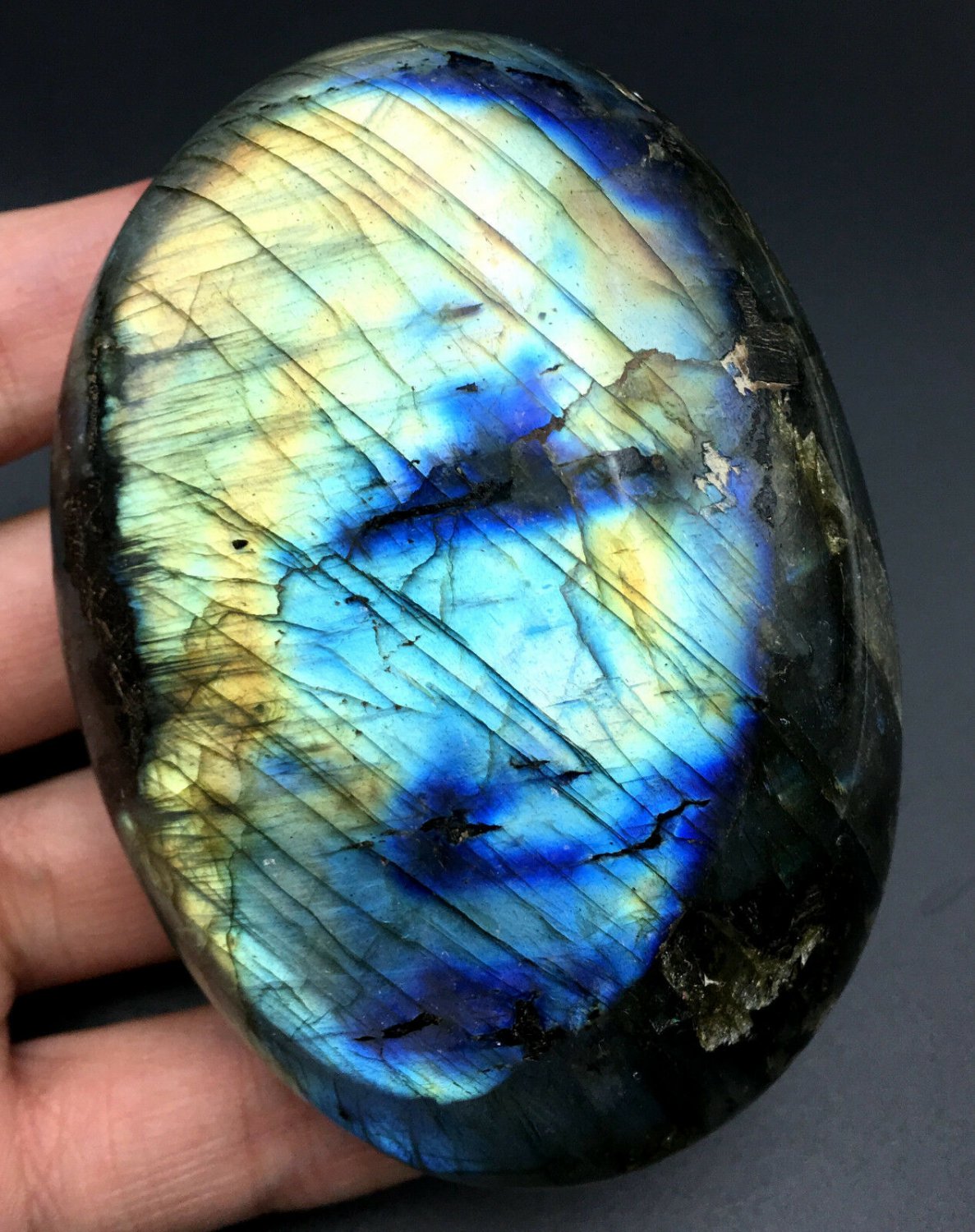 256g Natural Labradorite Crystal Rough Polished From Madagascar  5