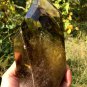TOP!! Large Natural transparent double-headed citrine crystal quartz tower 1575g